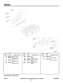 Intake Manifold, Exhaust Manifold parts for Briggs & Stratton Engine 582447-0230-E2 from AppliancePartsPros.com