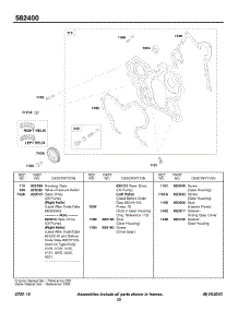 Gear Housing parts for Briggs & Stratton Engine 582447-0233-E2 from AppliancePartsPros.com