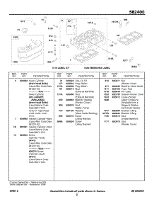 Cylinder Head, Rocker Cover parts for Briggs & Stratton Engine 582447-0376-E2 from AppliancePartsPros.com