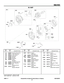 Alternator - 40 Amp parts for Briggs & Stratton Engine 582447-0476-E2 from AppliancePartsPros.com