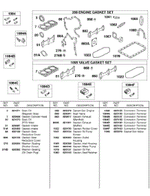 Engine / Valve Gasket Sets, Terminal Connectors parts for Briggs & Stratton Engine 583447-0217-E2 from AppliancePartsPros.com