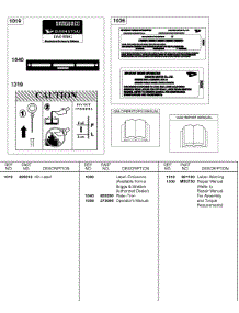 Label Kit, Emissions Label, Repair Manual parts for Briggs & Stratton Engine 583447-0217-E2 from AppliancePartsPros.com