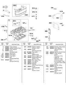 Rocker Cover, Cylinder Head, Ignition parts for Briggs & Stratton Engine 583447-0217-E2 from AppliancePartsPros.com