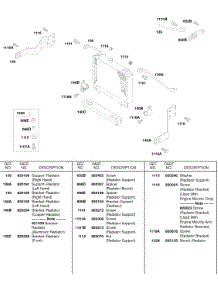 Radiator Mounting Brackets parts for Briggs & Stratton Engine 584447-0205-E2 from AppliancePartsPros.com