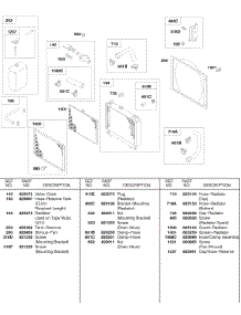 Radiator, Screens, Reserve Tank, Drain Valve parts for Briggs & Stratton Engine 584447-0210-E2 from AppliancePartsPros.com