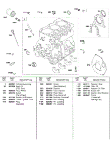 Cylinder, Oil Filter parts for Briggs & Stratton Engine 584447-0305-E2 from AppliancePartsPros.com