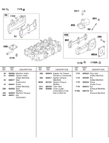 Intake Manifold, Exhaust Manifold parts for Briggs & Stratton Engine 587447-0105-99 from AppliancePartsPros.com