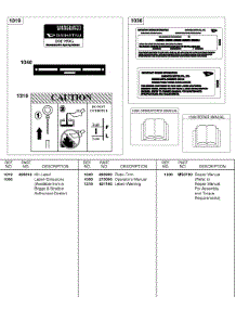 Label Kits, Repair Manual, Operator's Manual parts for Briggs & Stratton Engine 587447-0105-99 from AppliancePartsPros.com
