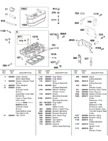 Rocker Cover, Ignition, Head parts for Briggs & Stratton Engine 587447-0105-99 from AppliancePartsPros.com