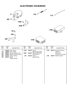 Servo, Modules, Spring, Link parts for Briggs & Stratton Engine 587447-0105-99 from AppliancePartsPros.com