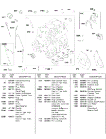 Cylinder, Dipstick, Oil Filter parts for Briggs & Stratton Engine 588447-0205-E2 from AppliancePartsPros.com