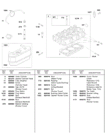 Cylinder Head, Rocker Cover parts for Briggs & Stratton Engine 588447-0216-E2 from AppliancePartsPros.com