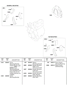 Engine Mounting Brackets parts for Briggs & Stratton Engine 588447-0305-E2 from AppliancePartsPros.com