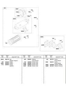 Muffler, Muffler Adapter parts for Briggs & Stratton Engine 588447-0325-E2 from AppliancePartsPros.com