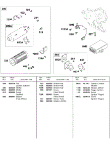 Muffler, Ignition Module parts for Briggs & Stratton Engine 589447-0308-E2 from AppliancePartsPros.com