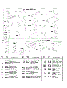Engine / Valve Gasket Sets parts for Briggs & Stratton Engine 58A447-0205-E2 from AppliancePartsPros.com