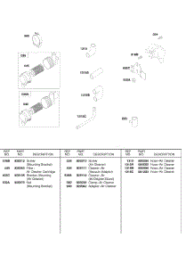 Air Cleaner, Air Cleaner Hose parts for Briggs & Stratton Engine 58A447-0305-E2 from AppliancePartsPros.com