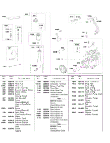Fuel Filter, Fuel Injection Pump, Glow Plugs parts for Briggs & Stratton Engine 58A447-0305-E2 from AppliancePartsPros.com
