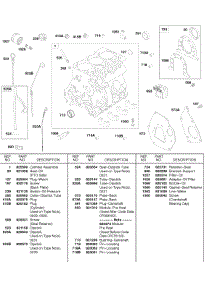 Cylinder, Back Plate, Oil parts for Briggs & Stratton Engine 58A447-0476-E1 from AppliancePartsPros.com