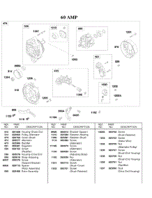 60 Amp Alternator parts for Briggs & Stratton Engine 58E447-0411-E2 from AppliancePartsPros.com