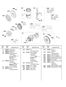Crankshaft, Piston / Rings, Flywheel, Clutch parts for Briggs & Stratton Engine 58E447-0411-E2 from AppliancePartsPros.com