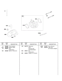 Efi Carburetor parts for Briggs & Stratton Engine 58E447-0411-E2 from AppliancePartsPros.com