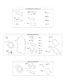Carburetor Overhaul Kit, Engine & Valve Gasket Sets parts for Briggs & Stratton Engine 610177-0100-E1 from AppliancePartsPros.com