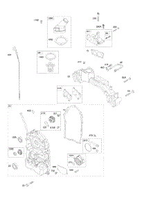 Crankcase Cover / Sump, Intake Manifold parts for Briggs & Stratton Engine 611177-0100-E1 from AppliancePartsPros.com