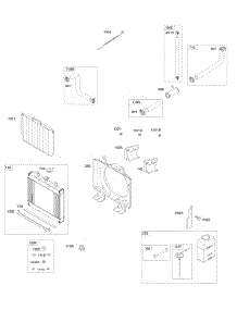 Radiator, Hoses parts for Briggs & Stratton Engine 611177-0100-E1 from AppliancePartsPros.com