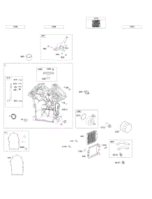 Cylinder, Oil Cooler, Governor Control Bracket parts for Briggs & Stratton Engine 611477-0111-E1 from AppliancePartsPros.com