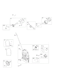 Crankcase Cover, Crankshaft, Pistons, Connecting Rod parts for Briggs & Stratton Engine 611477-0113-E1 from AppliancePartsPros.com