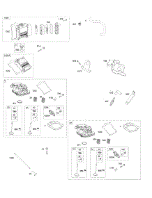 Rocker Covers, Cylinder Heads parts for Briggs & Stratton Engine 611477-1121-E1 from AppliancePartsPros.com