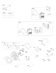 Cylinder Head, Valve Covers parts for Briggs & Stratton Engine 613177-0112-E1 from AppliancePartsPros.com