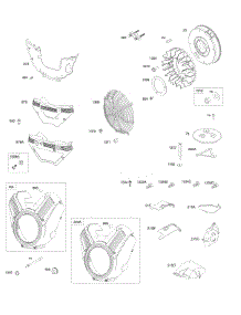 Blower Housing, Flywheel, Air Guides parts for Briggs & Stratton Engine 613275-0118-B1 from AppliancePartsPros.com