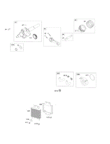 Crankshaft, Piston / Rings / Connecting Rod, Oil Cooler parts for Briggs & Stratton Engine 613277-0001-E1 from AppliancePartsPros.com