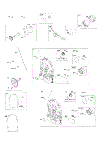 Crankshaft, Piston / Rings / Connecting Rods, Oil Coolers parts for Briggs & Stratton Engine 613477-0006-B1 from AppliancePartsPros.com