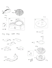 Blower Housing, Air Guides, Flywheel parts for Briggs & Stratton Engine 613777-0002-B1 from AppliancePartsPros.com