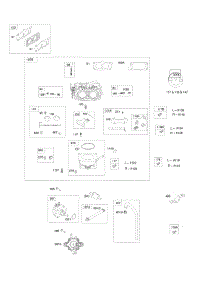 Carburetors (Non Fuel Solenoid) parts for Briggs & Stratton Engine 613777-0118-B1 from AppliancePartsPros.com