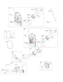 Crankcase Covers, Piston / Rings, Camshaft, Crankshaft parts for Briggs & Stratton Engine 614275-0111-G1 from AppliancePartsPros.com