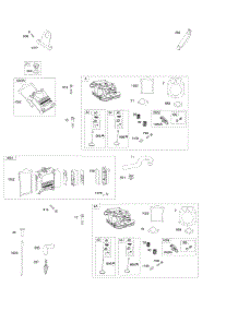 Cylinder Heads (#1 And #2) parts for Briggs & Stratton Engine 61E477-0007-J1 from AppliancePartsPros.com
