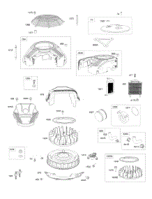Air Guides, Control Bracket parts for Briggs & Stratton Engine 61E877-0001-J1 from AppliancePartsPros.com