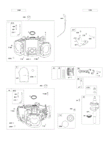 Cylinder, Sump, Crankshaft, Pistons / Rings / Rods parts for Briggs & Stratton Engine 61E877-0002-J1 from AppliancePartsPros.com