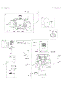 Cylinder, Engine Sump, Piston / Rings / Rod, Camshaft parts for Briggs & Stratton Engine 61E977-0001-J1 from AppliancePartsPros.com