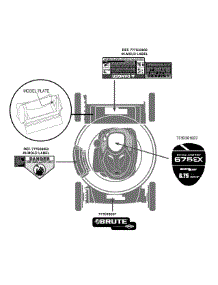 Label Map parts for Brute Push Walk-Behind Mower 11A-A06N778 / 2014 from AppliancePartsPros.com
