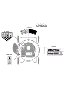 Label Map parts for Columbia Push Walk-Behind Mower 11A-020B597 / 2009 from AppliancePartsPros.com