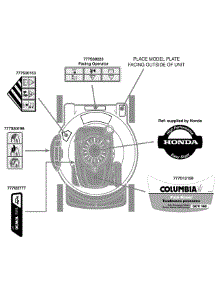Label Map parts for Columbia Push Walk-Behind Mower 11A-109Q597 / 2009 from AppliancePartsPros.com