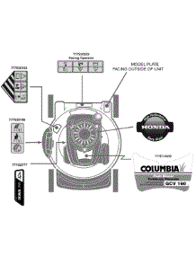 Label Map parts for Columbia Push Walk-Behind Mower 11A-109Q897 / 2010 from AppliancePartsPros.com
