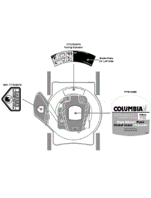 Label Map parts for Columbia Push Walk-Behind Mower 11A-504A597 / 2009 from AppliancePartsPros.com