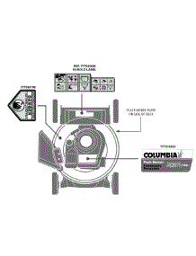 Label Map 11A-A40m897 parts for Columbia Push Walk-Behind Mower 11A-A40M897 / 2012 from AppliancePartsPros.com