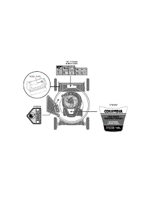 Label Map 11A-A40x897 parts for Columbia Push Walk-Behind Mower 11A-A40X897 / 2014 from AppliancePartsPros.com